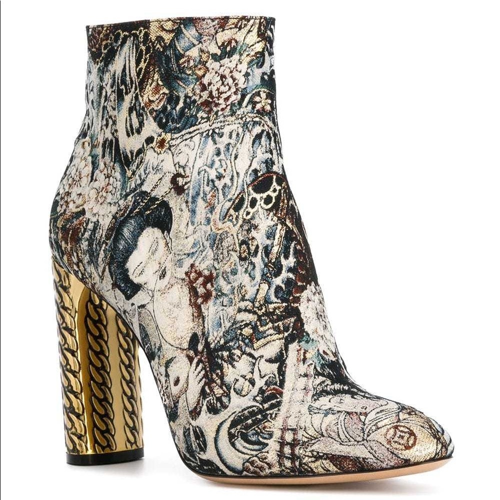 🚫SOLD🚫 Casadei Jacquard Ankle Boots - Picture 6 of 10